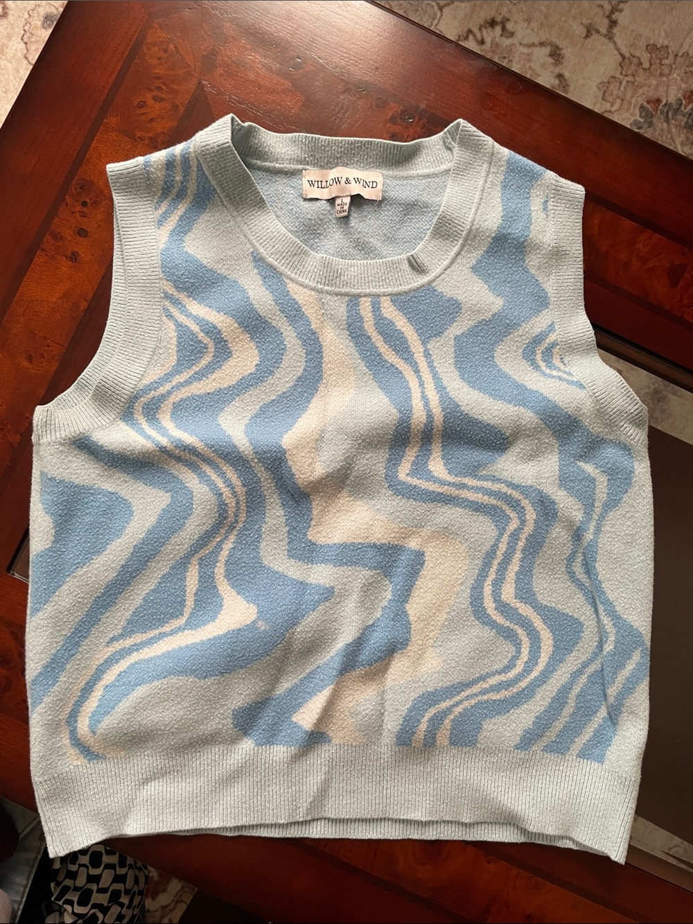 Unisex Willow & Wind Abstract Swirled Print Sweater Vest